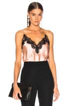 Fleur Du Mal Perre V-neck Cami In Black,pink
