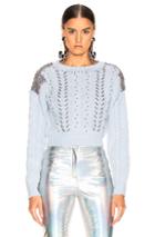 Patbo Studded Cropped Sweater In Blue
