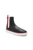 Thom Browne Pebble Grain Chelsea High Top Trainers In Black