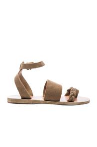 Ancient Greek Sandals Suede Agni Sandals In Neutrals,brown