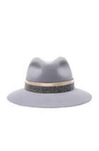 Maison Michel Henrietta Hat In Gray,blue