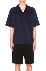 Givenchy V Neck Tee In Blue