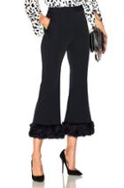 Stella Mccartney Malina Faux Fur Trim Trousers In Blue