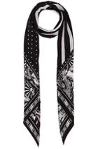 Rockins X Fwrd Exclusive Desert Paisley Classic Skinny Scarf In Black