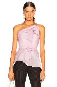 Roland Mouret Hankow Shell Organza Top In Pink