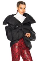 Marques ' Almeida Waterproof Asymmetric Puffa Jacket In Black