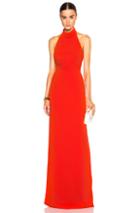 Calvin Klein Collection Feya Stretch Matt Cady Dress In Red