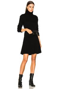 Chloe Iconic Cashmere Turtleneck Sweater Dress In Black