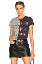 Valentino Split Printed Graphic Tee In Gray