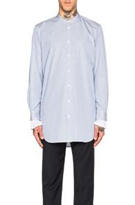 3.1 Phillip Lim Trompe Loeil Cuff Shirt In Blue,stripes