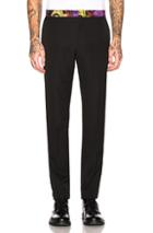 Versace Evening Trouser In Black,paisley