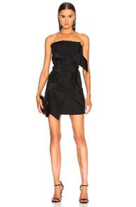 Carmen March Strapless Buckle Dress In Black