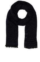 Isabel Marant Etoile Elna Woven Scarf In Blue,black,checkered & Plaid