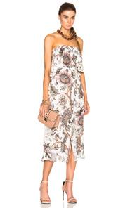 Zimmermann Karmic Strapless Flounce Dress In Neutrals,floral