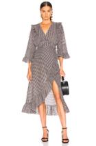 Ganni Charron Dress In Black,plaid