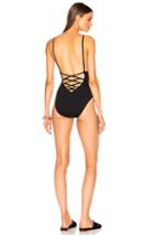 Proenza Schouler Lace Back Maillot In Black