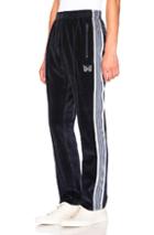 Needles Velour Track Pant In Blue