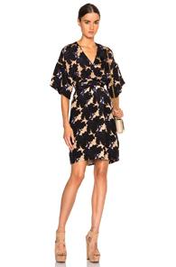 Issa Geri Dress In Black,floral,neutrals