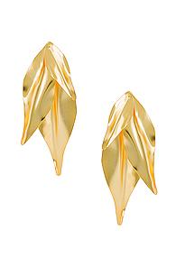 Mercedes Salazar Leaf Earrings In Metallic