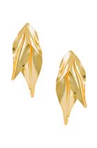 Mercedes Salazar Leaf Earrings In Metallic