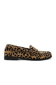Re/done X G.h. Bass & Co. Whitney Loafer In Brown,animal Print