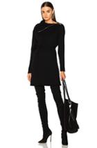 Proenza Schouler Wool Cashmere Backless Turtleneck Dress In Black