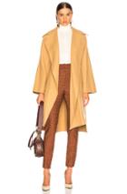 Chloe Belted Double Face Wool Coat In Neutral
