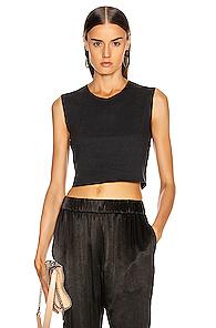 Raquel Allegra Crop Tank In Black
