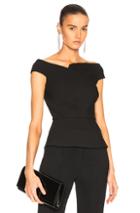 Roland Mouret Elmswell Viscose Crepe Top In Black