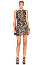 Red Valentino Printed Fit & Flare Mini Dress In Black,floral