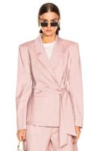 Tibi Wrap Jacket In Pink
