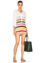 Missoni Mare Beach Dress In White,stripes,geometric Print