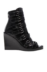 Ann Demeulemeester Leather Buckle Sandals In Black