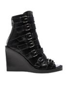 Ann Demeulemeester Leather Buckle Sandals In Black