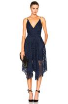 Nicholas Floral Lace Ball Dress In Blue