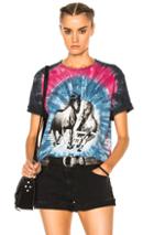 Baja East Cotton Jersey Tee In Ombre & Tie Dye,blue,pink