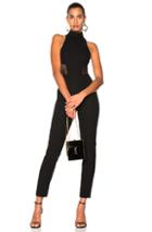 Nicholas Crepe Panel Lace Jumpsuit In Black