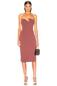 Cushnie Et Ochs Strapless Pencil Dress In Purple