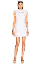 Frame Lace Pintuck Dress In White