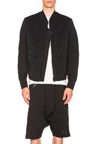 Y-3 Yohji Yamamoto Lux Future Sport Bomber In Black