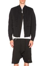 Y-3 Yohji Yamamoto Lux Future Sport Bomber In Black