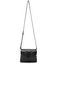 Saint Laurent Toy Supple Monogramme Loulou Strap Bag In Black