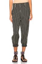 Isabel Marant Remy Striped Pants In Black,stripes