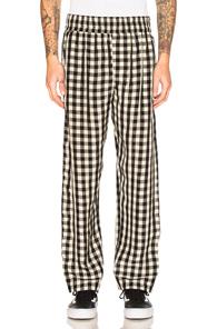 Off-white Pajama Pant In Black,checkered & Plaid,white