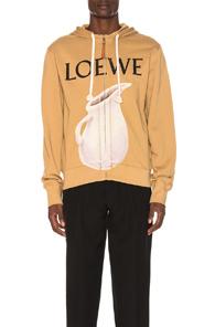 Loewe Full Zip Pottery Hoodie In Neutral