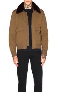 Acne Studios Abel Twill Jacket In Brown