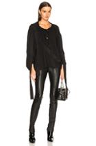 Ann Demeulemeester Tie Neck Blouse In Black