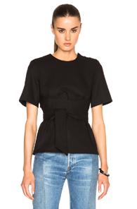 Each X Other Belted Wrap Top In Black