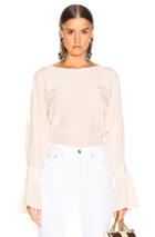 L'agence Gianne Open Sleeve Blouse In Neutral,pink