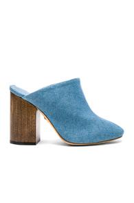 Brother Vellies Denim Bianca Mules In Blue